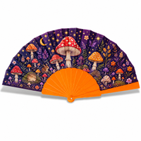 Éventail pliant Art Déco à motif de feuilles tropicales, logo personnalisé imprimé, éventail décoratif, cadeau promotionnel