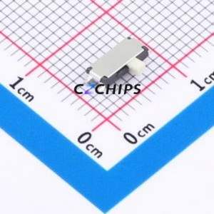 K3-1296S-E2 Slide Switch SMD Switch Single Pole Double Throw Rectangle Pin Header SMD Tab 6.6mm - Product Image 1