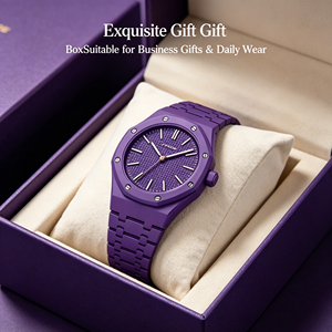 Reloj de Cuarzo de Lujo Unisex con Correa de Acero Inoxidable, Caja de Silicona, Diseño Impermeable para Uso Diario - Product Image 2
