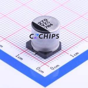 ตัวเก็บประจุชนิดอิเล็กโทรลีติคอลูมิเนียมแข็ง-ของเหลว EEHZC1V271P D10xL10.2mm 270uF 20% 35V 300mA-100Hz - Product Image 1