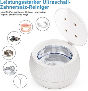 เครื่องทำความสะอาดฟันปลอมอัลตราโซนิคขนาดเล็กสำหรับนาฬิกาเครื่องประดับทันตกรรมเครื่องป้องกันฟันด้วยรังสียูวี - Product Image 2