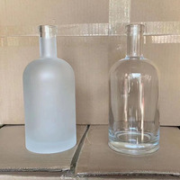 Bouteilles de liqueur de style nordique 12 oz 355 ml, bouteilles en verre transparent avec bouchons synthétiques en T