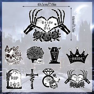 زينة طاولة حفلات العزوبية على الطراز القوطي، ديكورات حفلات العزوبية على شكل خلية النحل، زينة طاولة حفلات العزوبية القوطية - Product Image 6