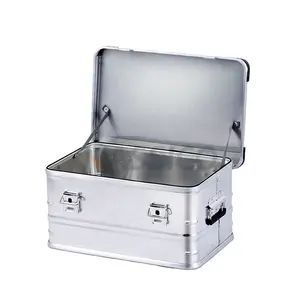 גדול יותר אלומיניום אחסון תיבת קשה מתכת כלי מקרה עם לחזק פינות - Product Image 1