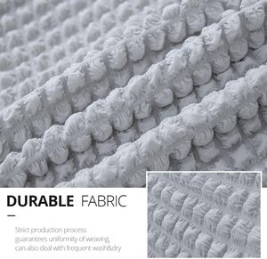 Thick Fleece Fabric Solid Color Fundas Para <b>Sofa</b> <b>Cover</b> with Skirt Color Grey or Ash Lastic <b>Stretch</b> Jacquard Skirt Slipcover - Product Image 4