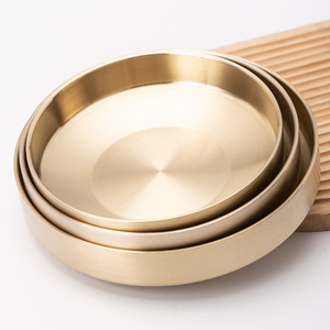 Bols à riz en acier inoxydable style coréen, double couche empilable, dorés, pour sauces et condiments, qualité alimentaire - Product Image 3