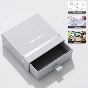 Custom Logo Biodegradable Handmade <b>Earrings</b> Jewelry Slide Drawer <b>Box</b> with Foam Insert for Gift Packaging - Product Image 1
