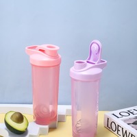 Bouteille de shaker à protéines portable avec logo personnalisé, 700 ml, bouteille d'eau de sport pour la salle de sport avec boule de mélange en acier inoxydable
