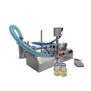 Small Scale Semi Auto Table Top 1 Head Juice Perfume Liquid Filling Machine 50-500 ML For Small Business 2024