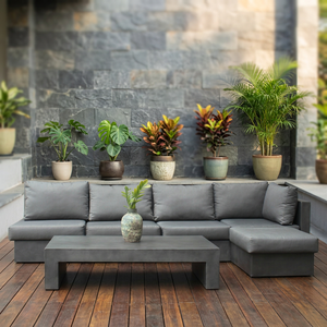 Waterproof Modern Eco-Friendly Durable <b>Outdoor</b> Modular <b>Sofa</b> Set with Premium Cushions for Garden Patio Indoor Use - Product Image 1