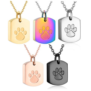 Basit Dayanıklı 2026 Köpek ve Kedi Külleri için Kremasyon Bilekliği Köpek Pati Kolye Bileklik Paslanmaz Çelik Anıt <span class=keywords><strong>Urn</strong></span> Takı - Product Image 6