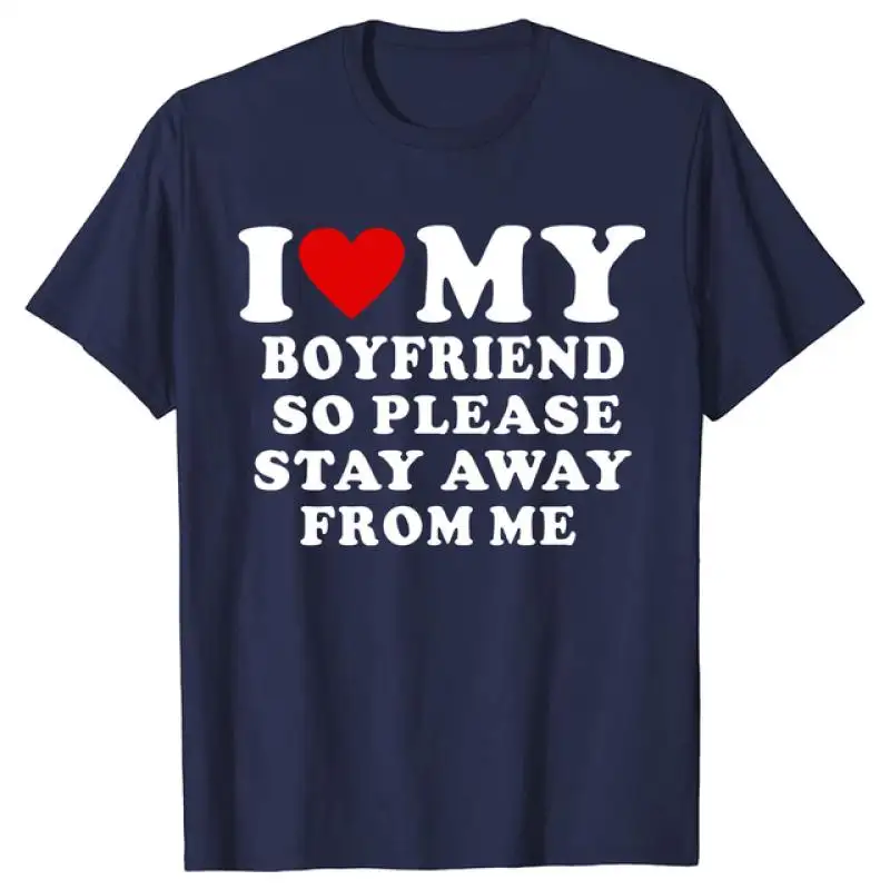 Ik Hou Van Mijn Vriendin Vriend T-Shirt Grappig Bf Gf Gezegde Valentijn Tee Tops Korte Mouw Oversized Tshirt Voor Mannen Vrouwen