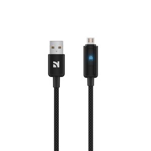 Cable USB a Micro USB NCC 18W XC-0405 con Pantalla Digital, 1.2M, Carga Rápida PD, Conectores de Aleación de Zinc, Color Negro - Product Image 1
