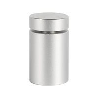 Custom CNC Machining Zinc Titanium Alloy Aluminum Polished Finish Fasteners Sign Standoffs Screws Glass Acrylic Wall Mounts