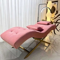 Nouveau Lit de Beauté Haut de Gamme en Forme de S pour Cils, Spécial Salon de Beauté, Brodé, pour Manucure, Lavage du Visage et Soins des Oreilles