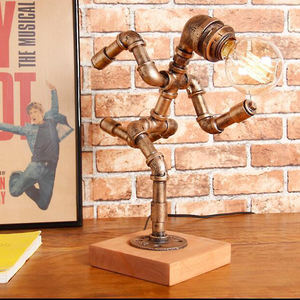 <span class=keywords><strong>Lampada</strong></span> da tavolo Vintage retrò Steampunk <span class=keywords><strong>con</strong></span> tubo dell'acqua flessibile stile Design fattoria in metallo tonalità semplice caratteristica - Product Image 6