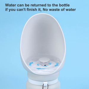 Bouteille d'eau pour animaux de compagnie en silicone anti-fuite, compacte, avec cordon, équipement de randonnée en plein air - Product Image 1