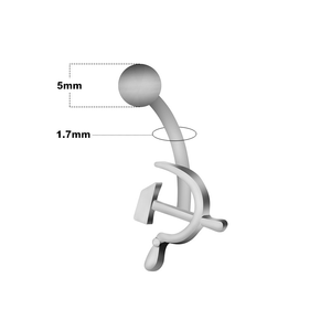 Gaby Chất Lượng Cao 316 L Phẫu Thuật Thép Thêm Quyến Rũ Vòng Bụng Lớn Bảng Chữ Cái Phụ Nữ Thời Trang Thép Không Gỉ Bụng Nút Nhẫn - Product Image 3