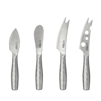 Couteau à fromage portable Junqin en acier inoxydable pour étaler le beurre à la vanille et les sauces, modèle CP-8809, matériau métallique
