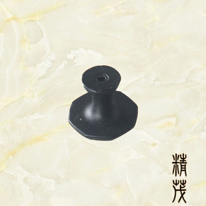 Octagonal Cabinet <b>Knob</b> 30mm <b>Black</b> Zinc Alloy Minimalist Drawer Handle - Product Image 4