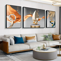 Abstrak 3D efek geometris Poster pola seni Deco desain kristal porselen lukisan untuk dekorasi rumah ruang tamu cetak Dinding