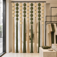 Rideau à franges suspendu personnalisé, séparateur de pièce modulaire en fibre pour hôtel, restaurant, entrée, décoration commerciale