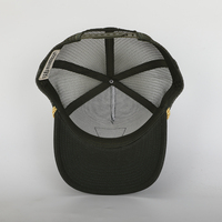 Logo de broderie personnalisé d'usine OEM réglable 5 panneaux Casquette de camionneur Gorras Patch tissé avec corde
