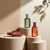 Flacon pompe en verre vide de luxe 30ml 50ml pour cosmétiques, fond de teint, lotion, sérums de soin, imprimé sérigraphié, rechargeable