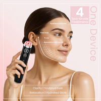 6-in-1 Hautpflegegerät Gesichtsroller mit Vibration, Gesichts- und Halsstraffung, Kabelloses Mikrostrom-Gesichtsmassagegerät gegen Schwellungen