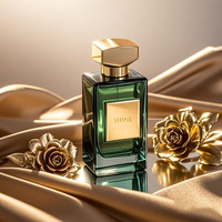 Flacon de Parfum Carré Plat en Verre Clair de Luxe 30ml 50ml 100ml, Flacons Vides avec Couvercle et Emballage Boîte