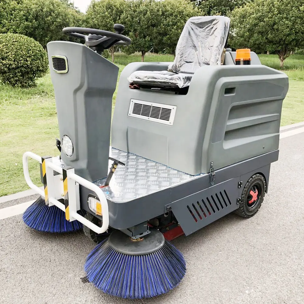 Electric Auto Industrial Floor Sweeper Road Sweeper Passeio Automático No Assoalho Sweeper