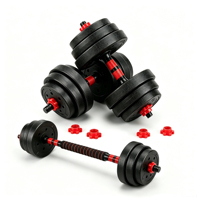 Set de Mancuernas Ajustables 4 en 1, Barra Convertible, Kettlebell, Push Up, 50 kg, Equipo de Gimnasio Portátil para el Hogar, Antideslizante, Ecológico, con Soporte