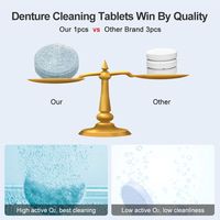 Sourire Trouver Haute Qualité 36pcs Eco Friendly Effervescent En Plastique Tube Nettoyage Jetable pour Dentier Nettoyage Tablette