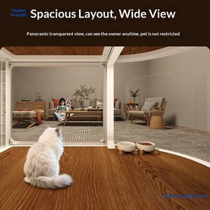 <span class=keywords><strong>Cage</strong></span> pour chat d'intérieur panoramique avec accès au balcon, type de fermeture : aucun, forme : aucune - Product Image 3