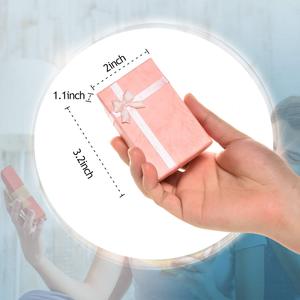 Scatola Regalo di Alta Qualità con Coperchio e Base in Cartone Rigido Riciclato, con Fiocco in Nastro per Confezioni di Gioielli Premium - Product Image 3