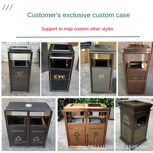 Sảnh khách sạn thùng rác bằng thép không gỉ có thể gạt tàn dọc trung tâm mua sắm thang máy lối vào bộ phận bán hàng khói Thùng rác - Product Image 3