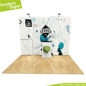De gama <span class=keywords><strong>alta</strong></span> de aluminio, tela de tensión publicidad de exposición cabina con techo suspendido diseño - Product Image 4