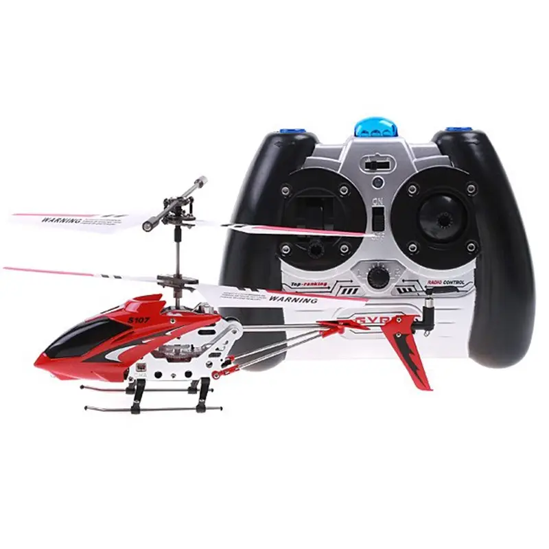 2021 HOSHI S107G RC Helicopter 3CH Remote Control LED Helicopter Flash Alloy Copter With Gyroscope Toys For Kid Gifts