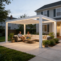 Kits de pergola motorisée en aluminium imperméable toutes saisons Tingmeihaoting, pergola rétractable pour cour et villa