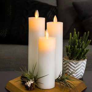 D5 H12.5 Trụ Cột Paraffin <span class=keywords><strong>Wax</strong></span> Pin Hoạt Động Nút Điều Khiển Trang Trí Nội Thất Hẹn Giờ <span class=keywords><strong>LED</strong></span> Flameless Nến - Product Image 1