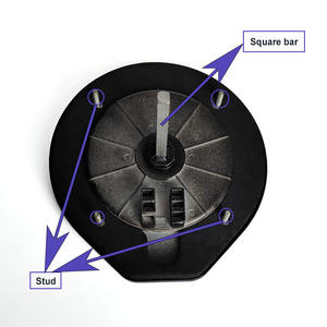 Poignée en D sans clé noire, anneau de tirage encastré, loquet robuste, boîte à outils de camion, alliage de zinc, anneau en D pliable, serrure - Product Image 4