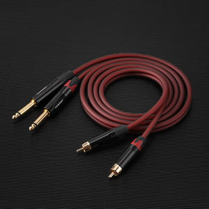 Câble Audio double RCA vers double 6.5mm, pour amplificateur, mélangeur, pédale d'effet de guitare, haut-parleur, carte son - Product Image 3