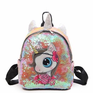 2024 all'ingrosso <span class=keywords><strong>unicorno</strong></span> zaino moda Glitter ragazze luccicante paillettes zaino - Product Image 1