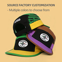 Gorra Deportiva Ajustable de 5 Paneles, Bicolor, Personalizada OEM, con Logotipo en Parche Tejido, para Aventuras al Aire Libre, Pesca y Playa