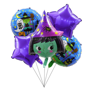 Nouveau <span class=keywords><strong>Halloween</strong></span> En Aluminium <span class=keywords><strong>Film</strong></span> Ballon Cinq Pièces Ensemble Chauve-Souris Citrouille Momie Fantôme Festival Fête <span class=keywords><strong>D</strong></span>écoration Ballon En Gros - Product Image 2