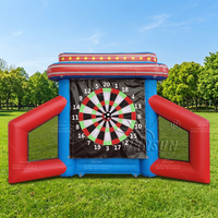 WINSUN Factory Jeu de sport interactif de carnaval gonflable 6 en un pour les enfants jeu de tir à la cible tic toe à louer