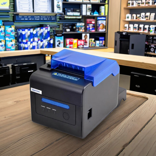 Direct Thermal 3 Inch Thermal Receipt 80mm Plug Printer Imprimante Bill Printer Direct With Auto Cutter with Serial+USB+LAN Port
