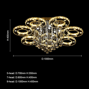 LED çağdaş kristal avize zhongshan aydınlatma fabrika dewdrop kristal kristal tavan ışık iç mekan aydınlatması - Product Image 6