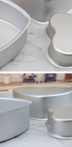 Molde de aluminio para pasteles al por mayor Syh1517 de 4/6/8/10 pulgadas, 1.0mm de grosor, sin recubrimiento, con forma de corazón y base desmontable, para hornear chiffon. - Product Image 4