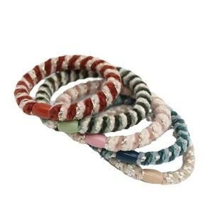 Nouvelle conception, lot de 10 attaches pour cheveux en polyester coloré, tressées, pour filles, élastiques, pour femmes, usage quotidien - Product Image 4